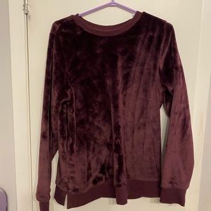 Purple suede sweater
